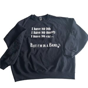 Gildan Black Graphic Men's Crewneck Sweater